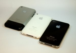 3 iPhones nebeneinander