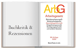 Buchcover zur Empfehlung von: Arbeitsgesetze ArbG